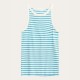 2010017 STRIPED RACER RIB TOP 8021 BLUE STRIPE KNOWLEDGE COTTON APPAREL 