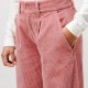 CORDUROY PLEATED PANTS ROSE BRAVA