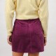 CORDUROY SHORT SKIRT GRAPE